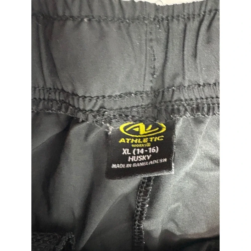 Athletic Works Kids Husky XL Black Jogger Pants Elastic Waist Drawstring